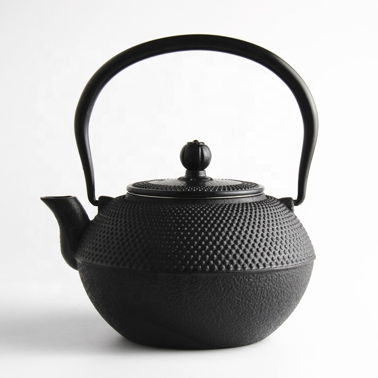 China 1.2 L Cast Iron Teapot Top Quality Chinese Thick Cast Iron Tea Pot with Laser Logo on the bottom of Teapot