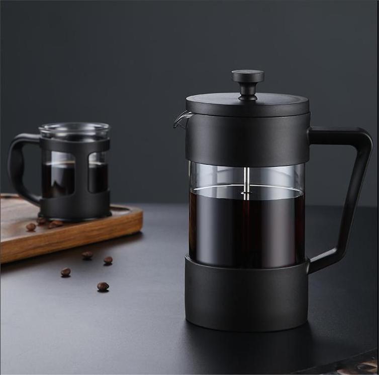 Promotional Gifts Stock Elegant  Plastic French Press Tea and Coffee Maker with Plunger, French Press 1L  Borosilicate Glass