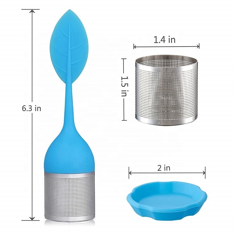 Loose Leaf Stainless Steel Tea Filter for Steeping Loose Tea Steeper Silicone Tea Infuser Tee Egg For Cup,Mug,Teapot,Bottle