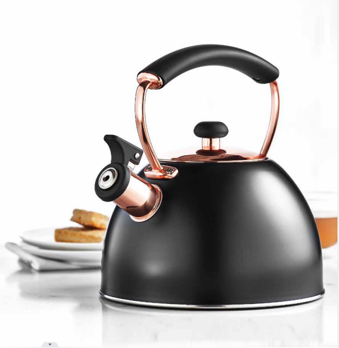 1.8L Modern Color Coating Stainless Steel Tea Kettle  Whistling Teapot For Stove Top