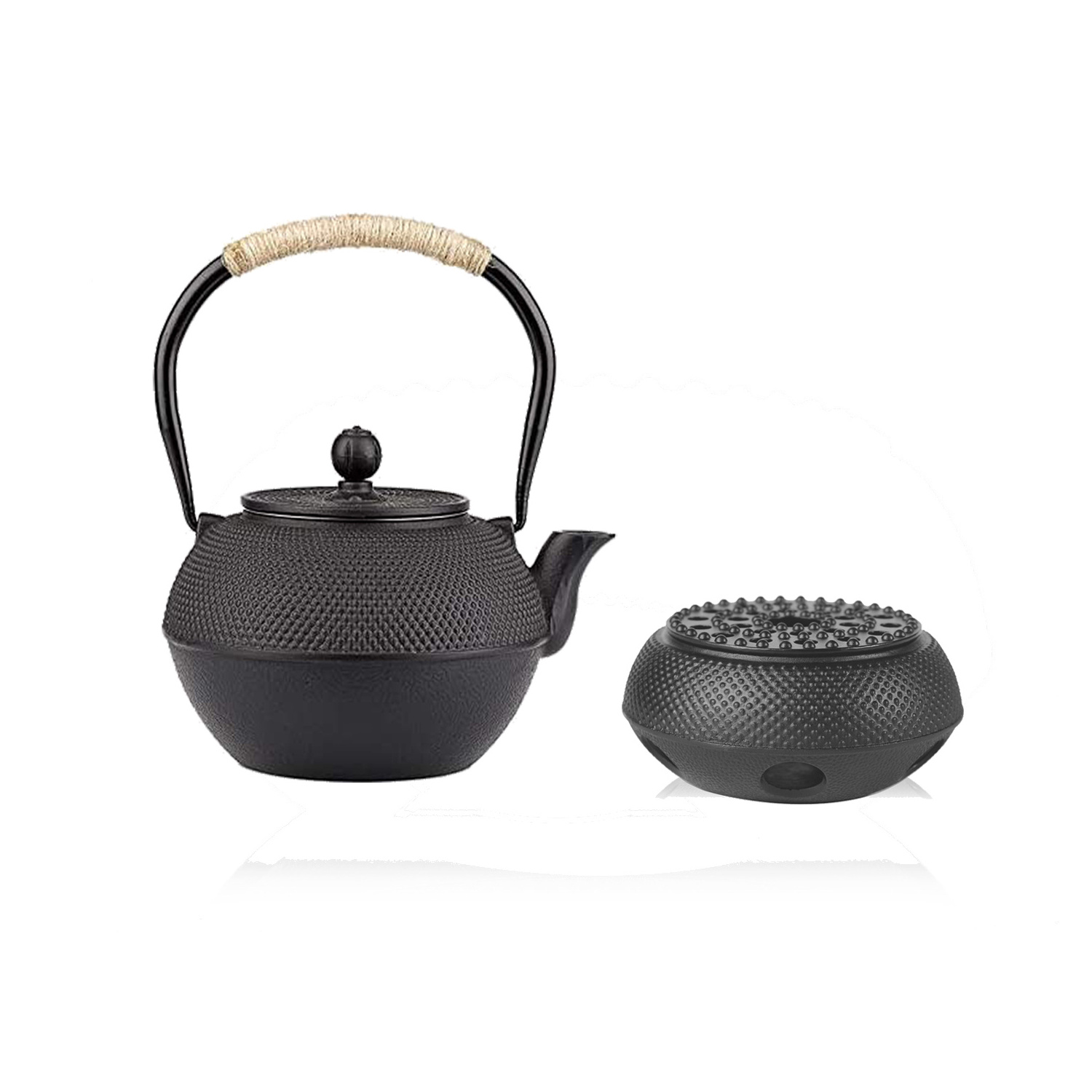 Black Japanese Tetsubin Durable Cast Iron Teapot Turkish Black Teapot Warmer