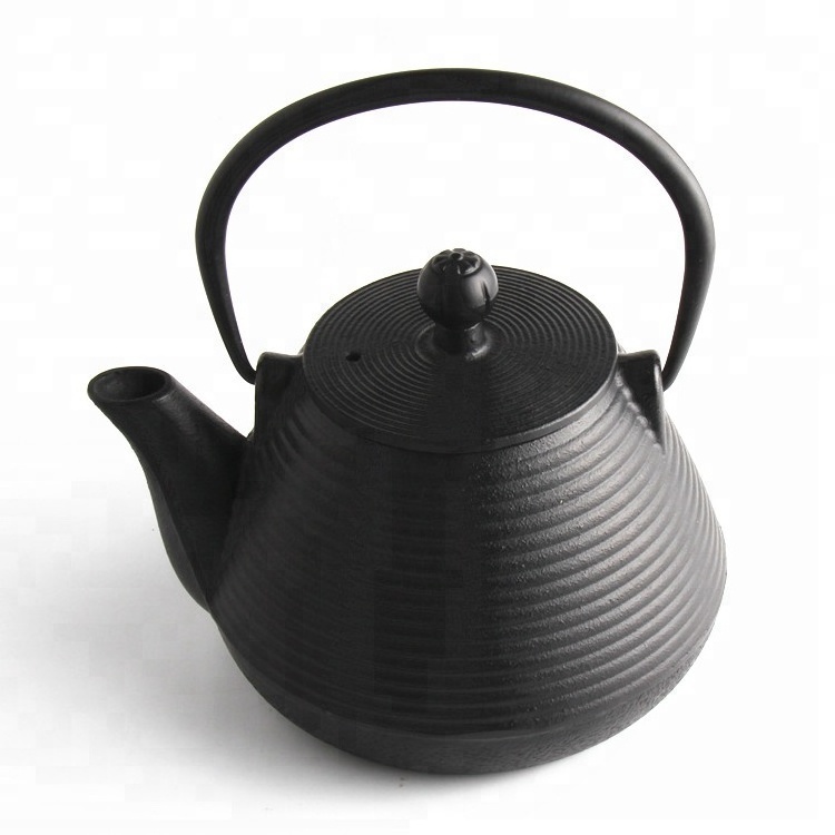 Black Cast Iron Japanese Teapot With Tea Filter,Black Classic Pot And Tea Cup With saucer