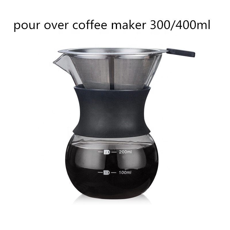 Outdoor Modern Pour Over Coffee Maker Gift Set Includes Kettle,Coffee Grinder and Cup,Great Replacement for Coffee Machine