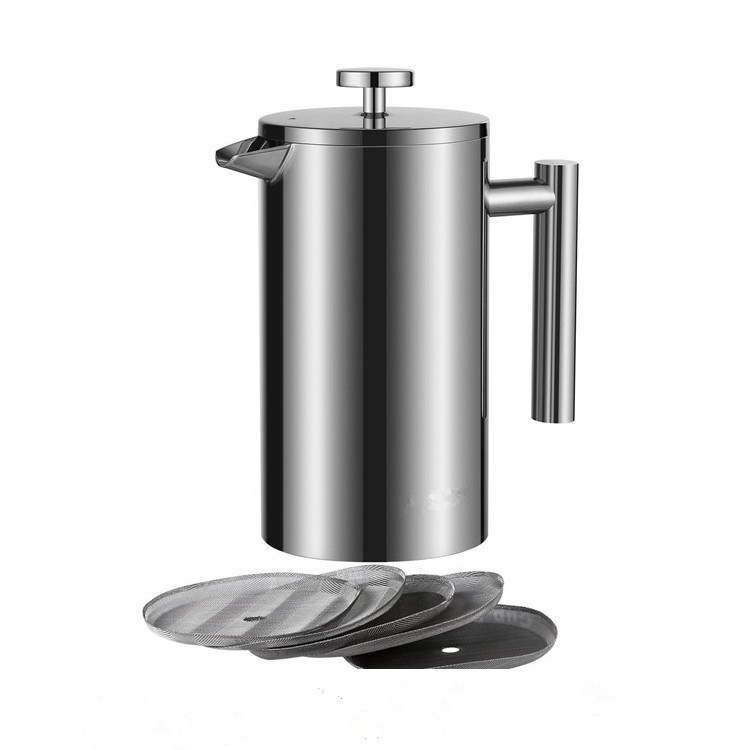 Hot sale  Insulated Double Wall Stainless Steel 304 Grade Stainless Steel French Press coffee Maker