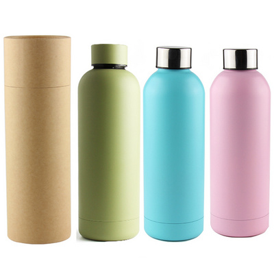 Double Wall Vacuum Flask, Insulated 18/8 Stainless Steel Water Bottle 18 OZ Food Grade  Keeps Drinks Hot and cold