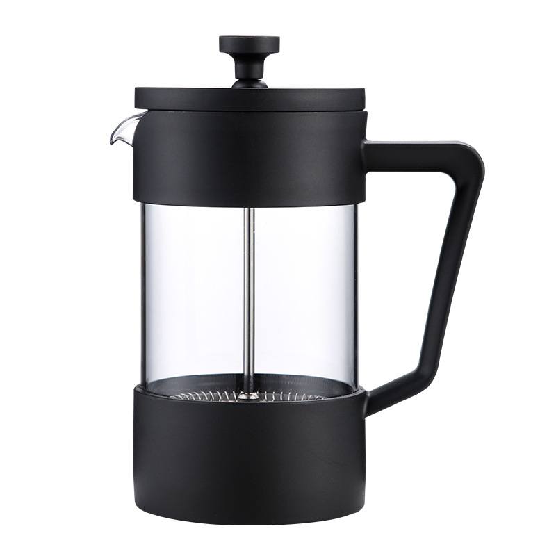 French Press Coffee Maker (12oz)- Borosilicate Glass, Coffee Press, Single Cup French Press, 3 cup Capacity