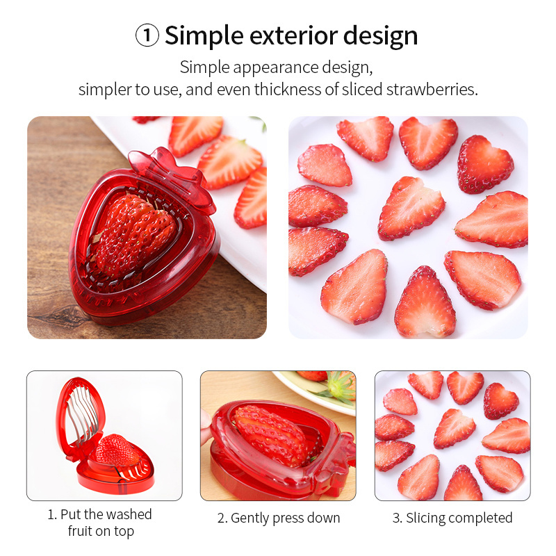 430 stainless steel fruit tools kitchen gadget egg strawberry slicer cutter