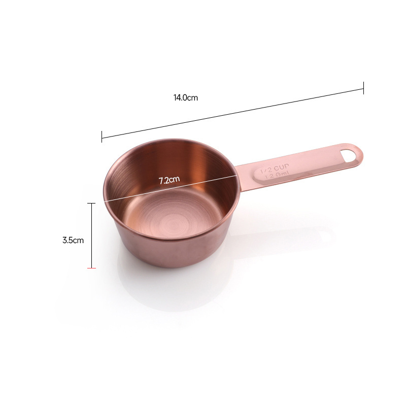 Full copper 60ml 80ml 120ml  235ml kitchen baking tools measuring cups and spoons