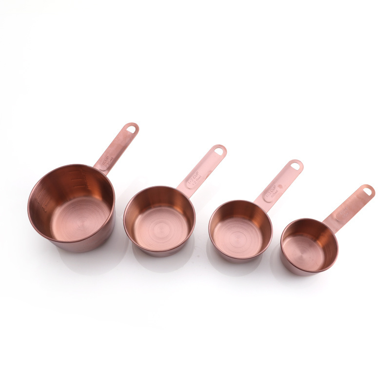 Full copper 60ml 80ml 120ml  235ml kitchen baking tools measuring cups and spoons