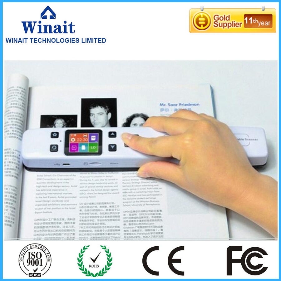 Winait portable wireless book scanner with wifi and color display