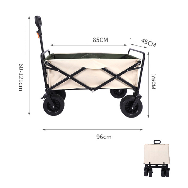 Folding Wagon Heavy Duty Trolley Stroller With Table and Seats