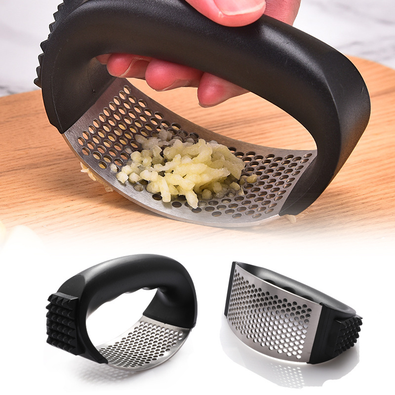 Kitchen Gadgets Manual Stainless Steel Garlic Chopper Crusher Handheld Mini Garlic Press