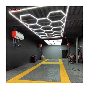 SUPER HOT honeycomb 5 hexagon garage ceiling hexagonal led light for car detailing