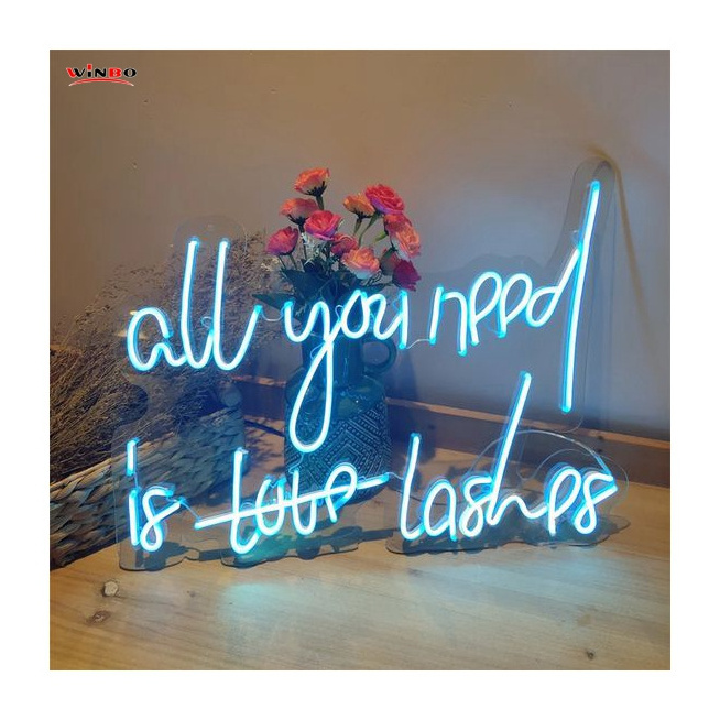 Winbo Dropshipping Neon Sign Room Home Decoration All You Need Is Lashes Neon Sign