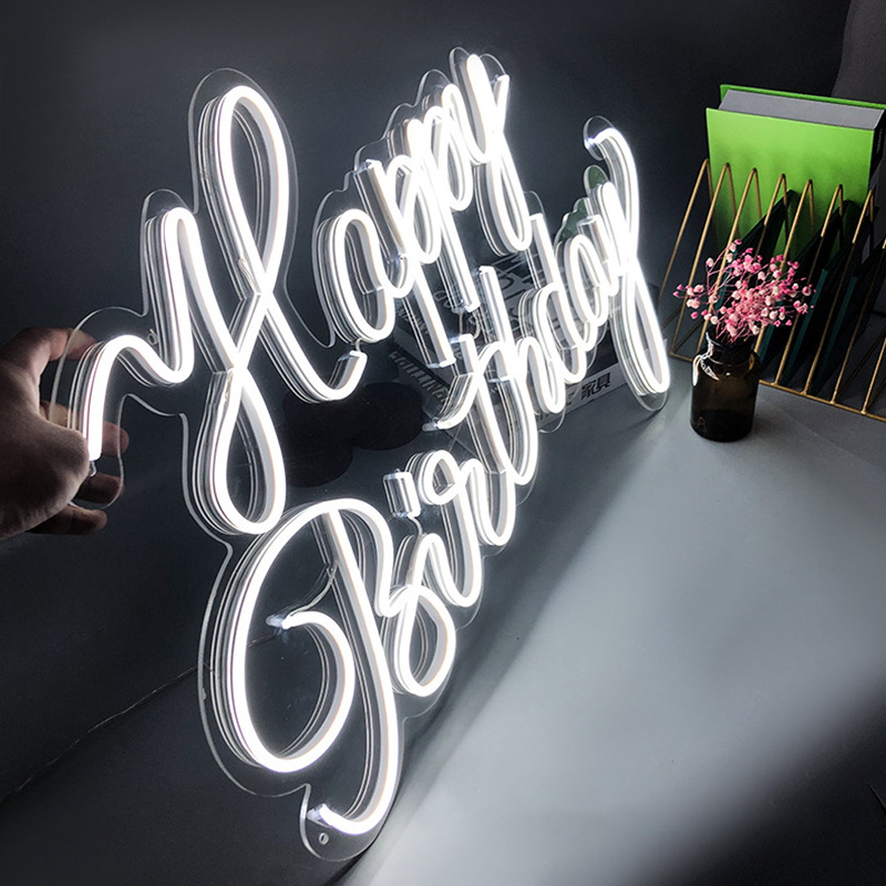 Wedding party happy birthday oh baby custom made led neon sign