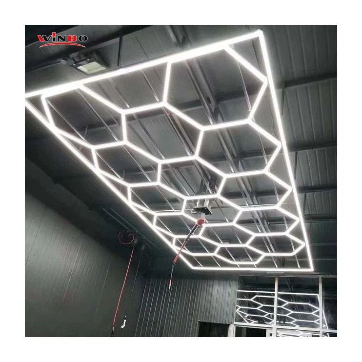 hexagonal led light hexagon led garage light Honeycomb working Hexagon Lights