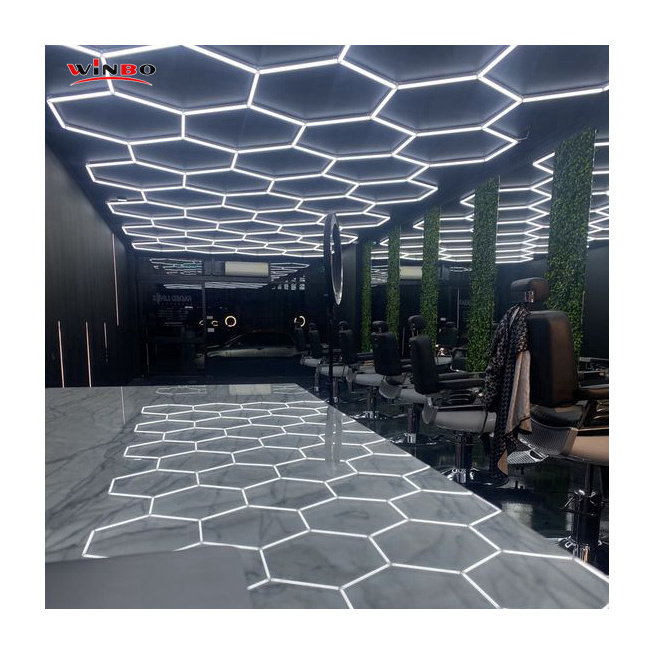 hexagonal led light hexagon led garage light Honeycomb working Hexagon Lights