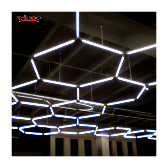 LED handheld Inspection hexagon panel hex led ceiling wall detailing studio poshing workshop light