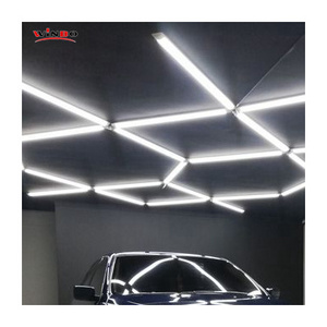 LED handheld Inspection hexagon panel hex led ceiling wall detailing studio poshing workshop light