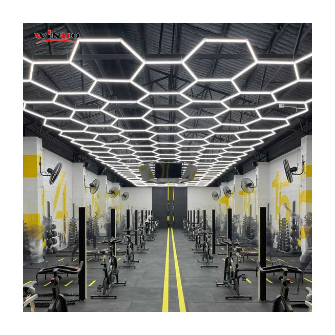 LED handheld Inspection hexagon panel hex led ceiling wall detailing studio poshing workshop light