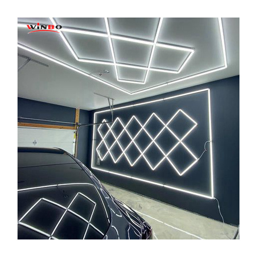 LED handheld Inspection hexagon panel hex led ceiling wall detailing studio poshing workshop light