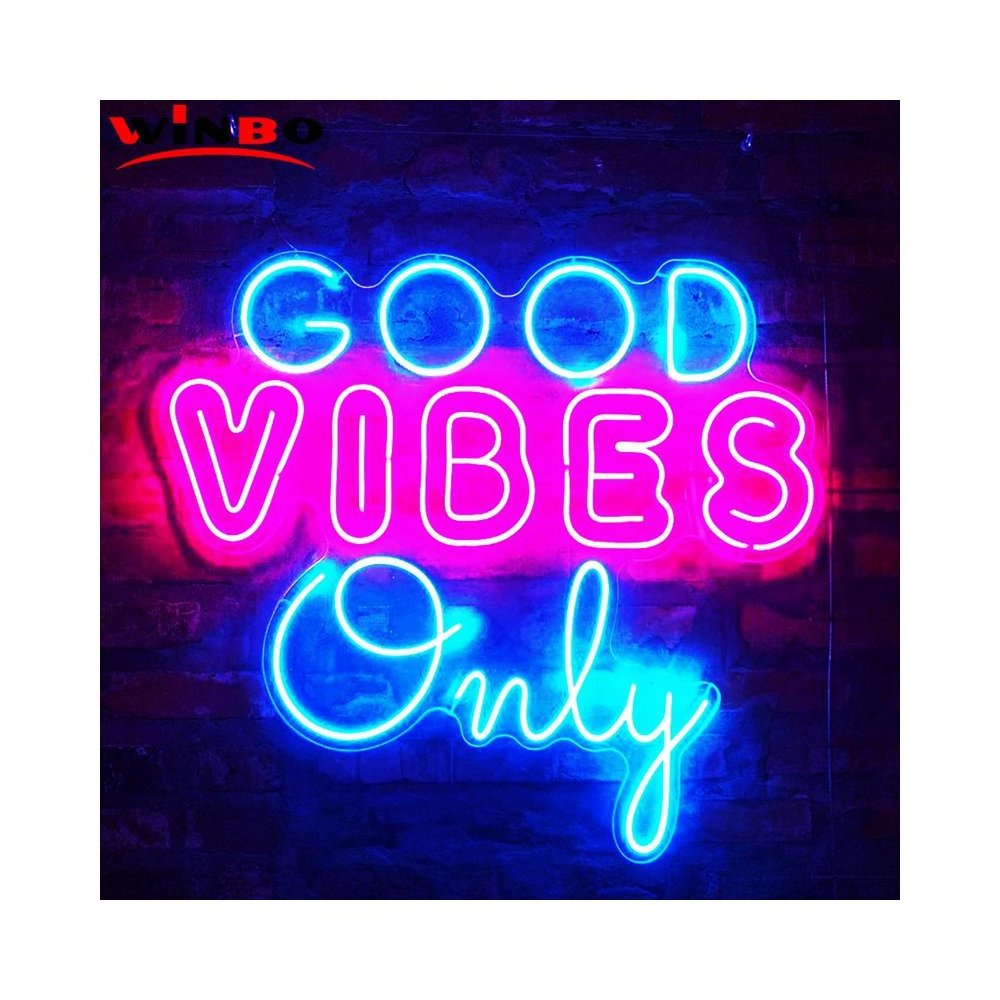 Good Vibes Only Sign Free Design Custom Neon Letter Room Party Wall Decor Led Luminous Signs Handmade Light Custom Led Neon Sign