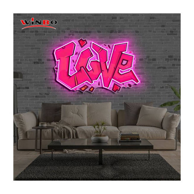 Winbo Custom Led Neon Sign Nails Led Neon Sign Welcome To The Jungle Room Party Wall Decor acrylic neon signs art