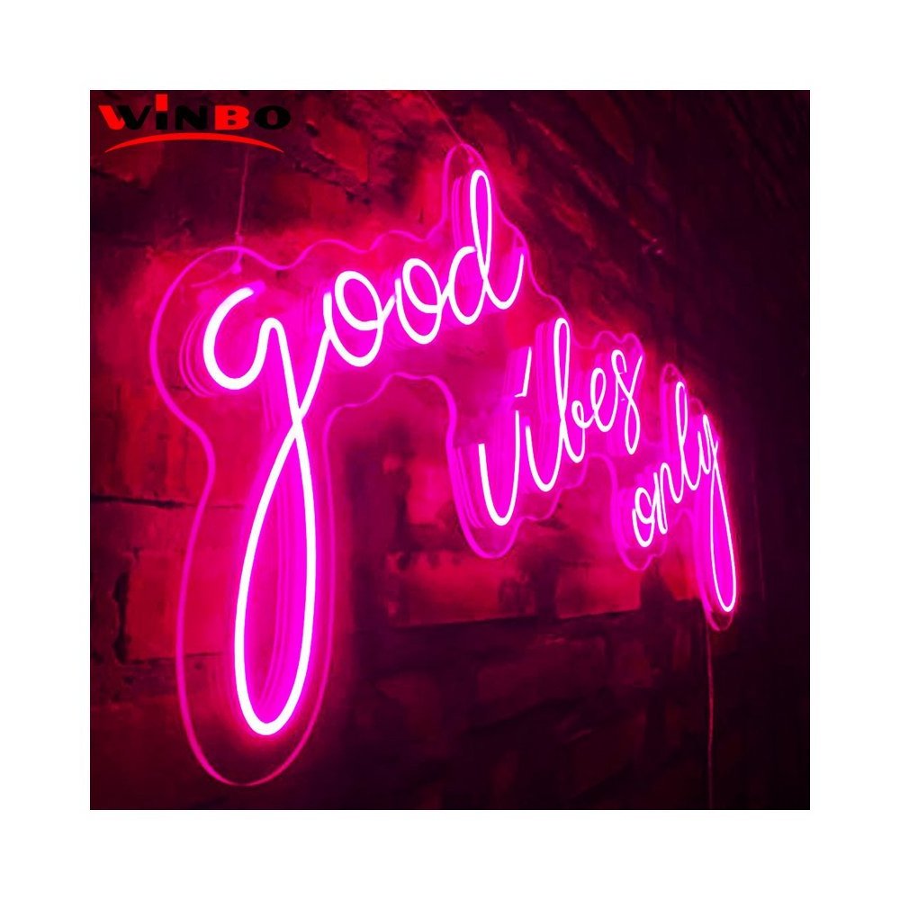 Good Vibes Only Sign Free Design Custom Neon Letter Room Party Wall Decor Led Luminous Signs Handmade Light Custom Led Neon Sign