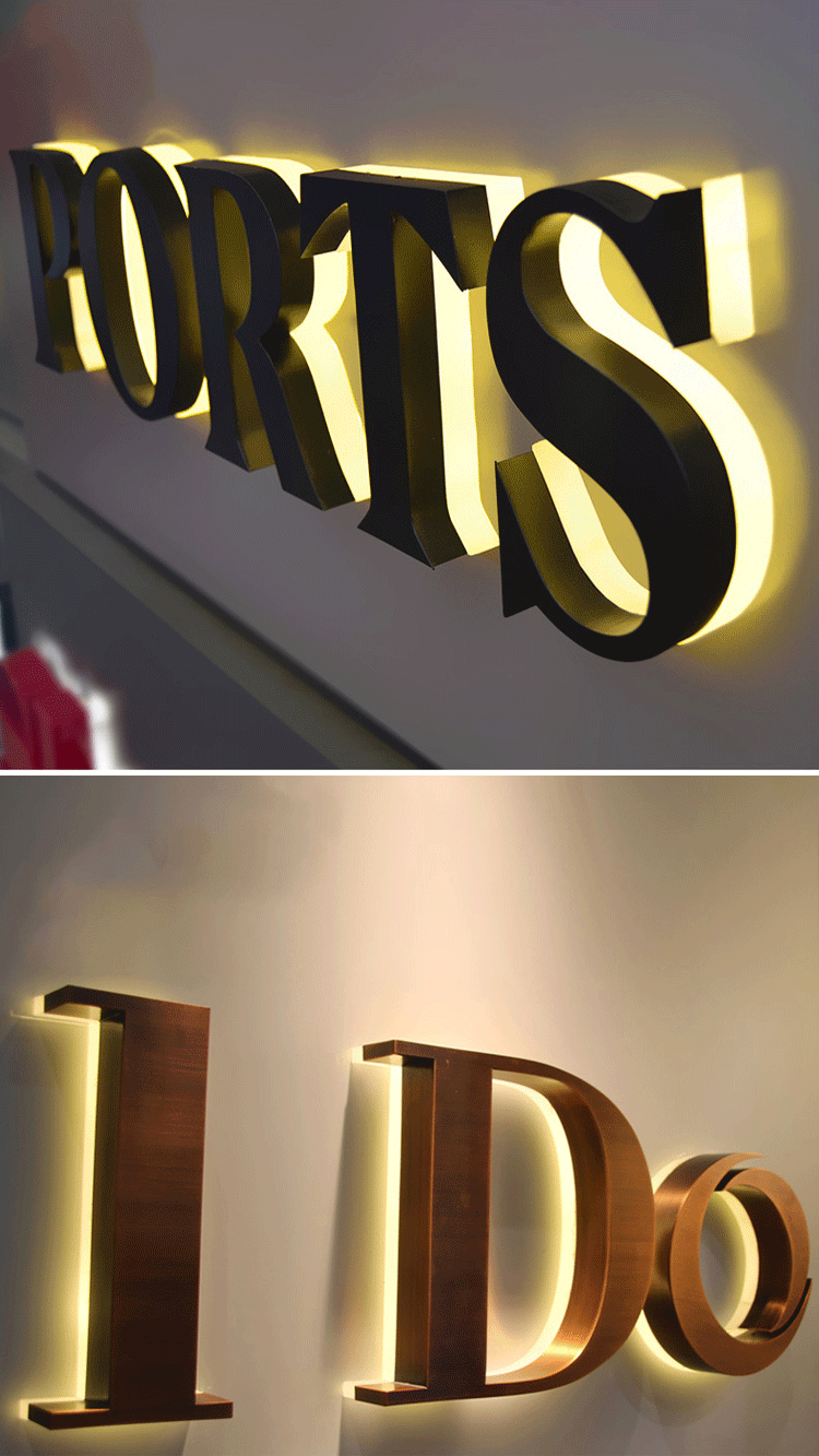 Winbo Custom wall name 3D letters outdoor acrylic led logo sign shop front lit 3D channel letter store front signs