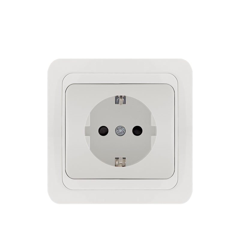 European Standard 2-Pole Wall Electrical Socket Switch with Protective Cover: Easy to Install