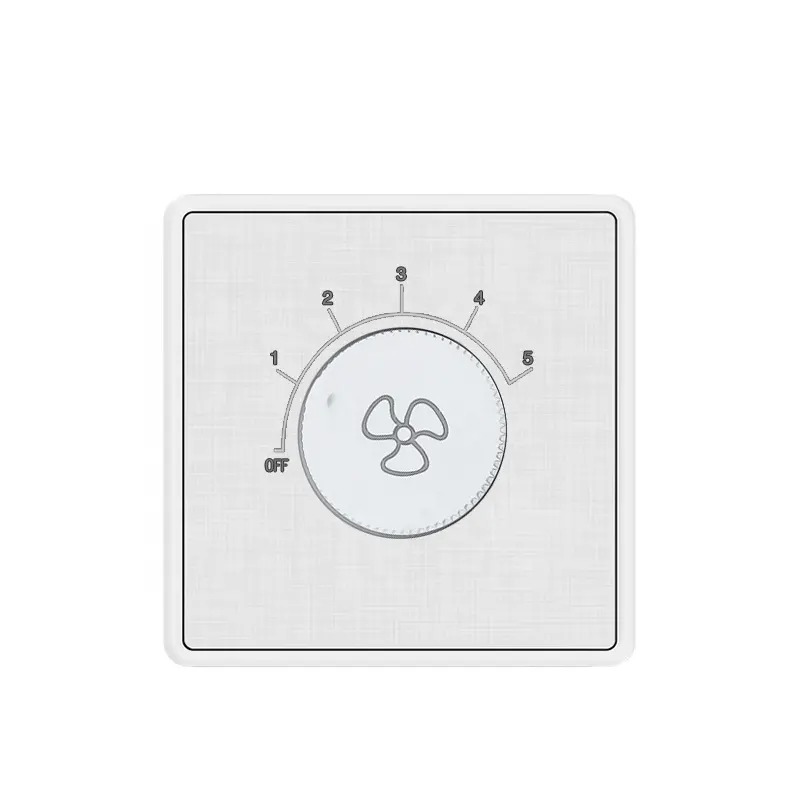 British Standard Home Luxury Style Fan Speed Controller Light Brightness Dimmer Home Wall Switch