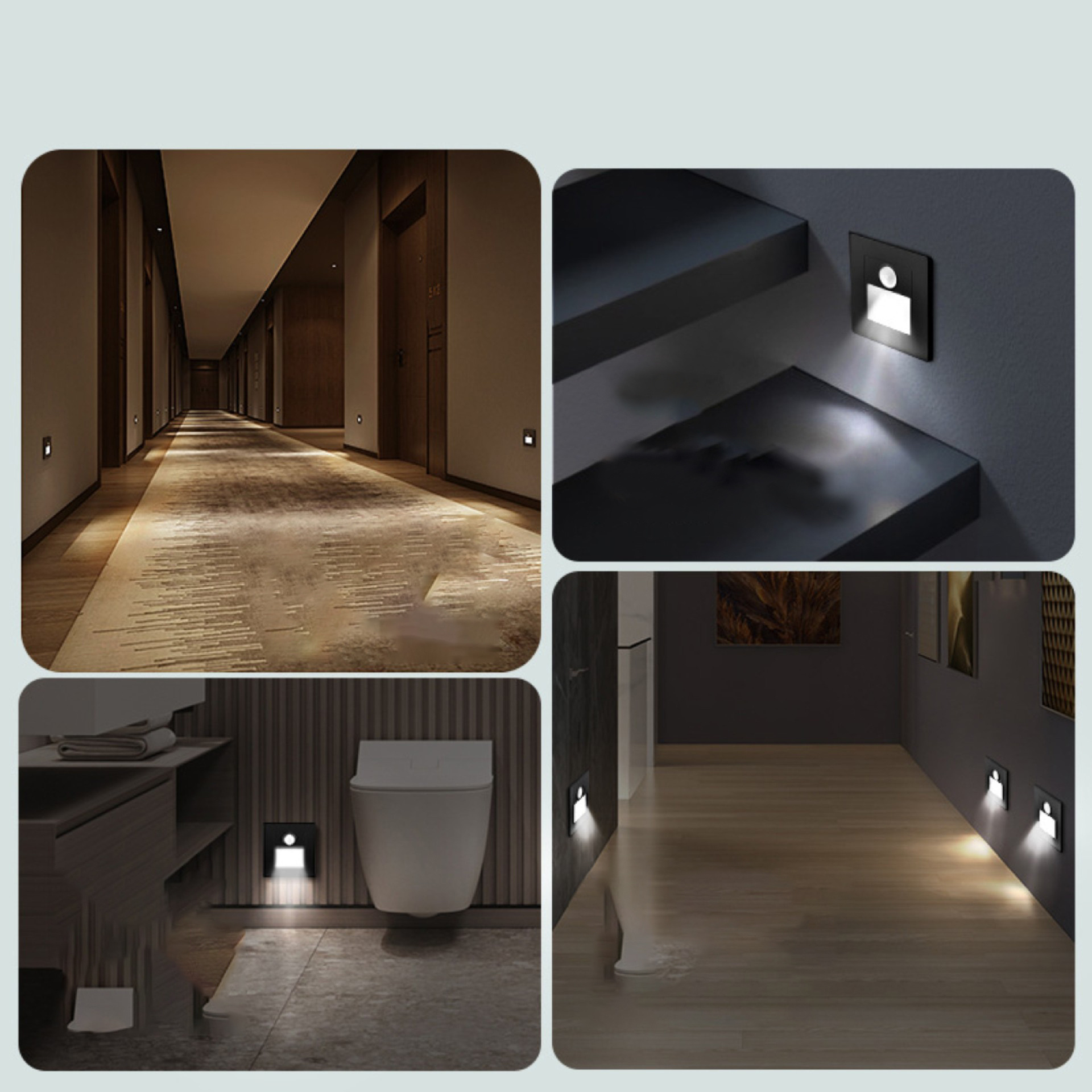 Automatic switch Wall light LED stair step light with motion sensor Automatic ON OFF foot light For corridors stairs passages