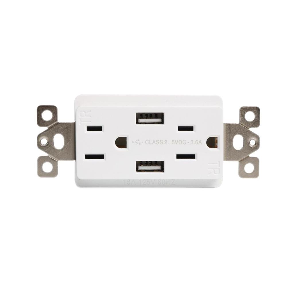 WinBome 250V 20A modern USA wall switch Wall Outlet with USB-C Ports light switch cover Child-Safe Receptacle electric product