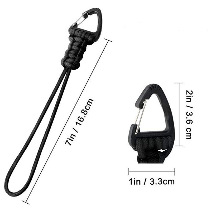 Multi Color Umbrella rope braided triangle buckle hanging buckle anti-drop flashlight lanyard climbing umbrella rope