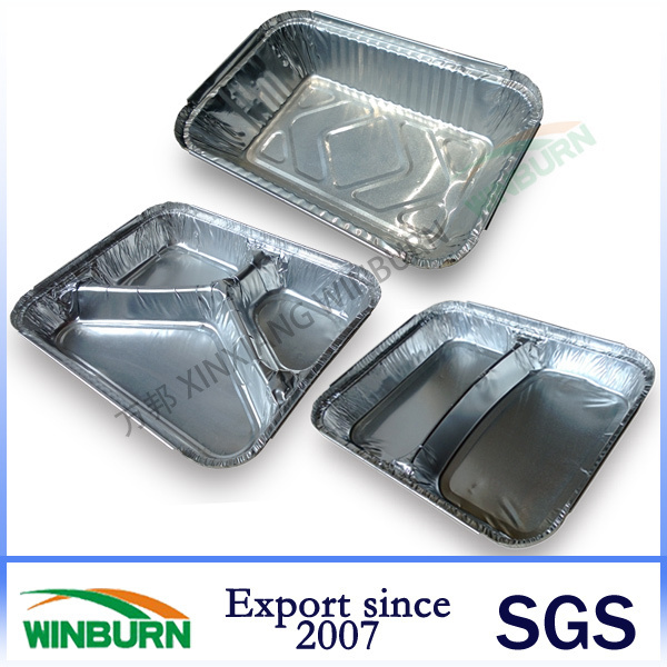 8011 Formed Aluminium Foil Container pans with Lid for Food