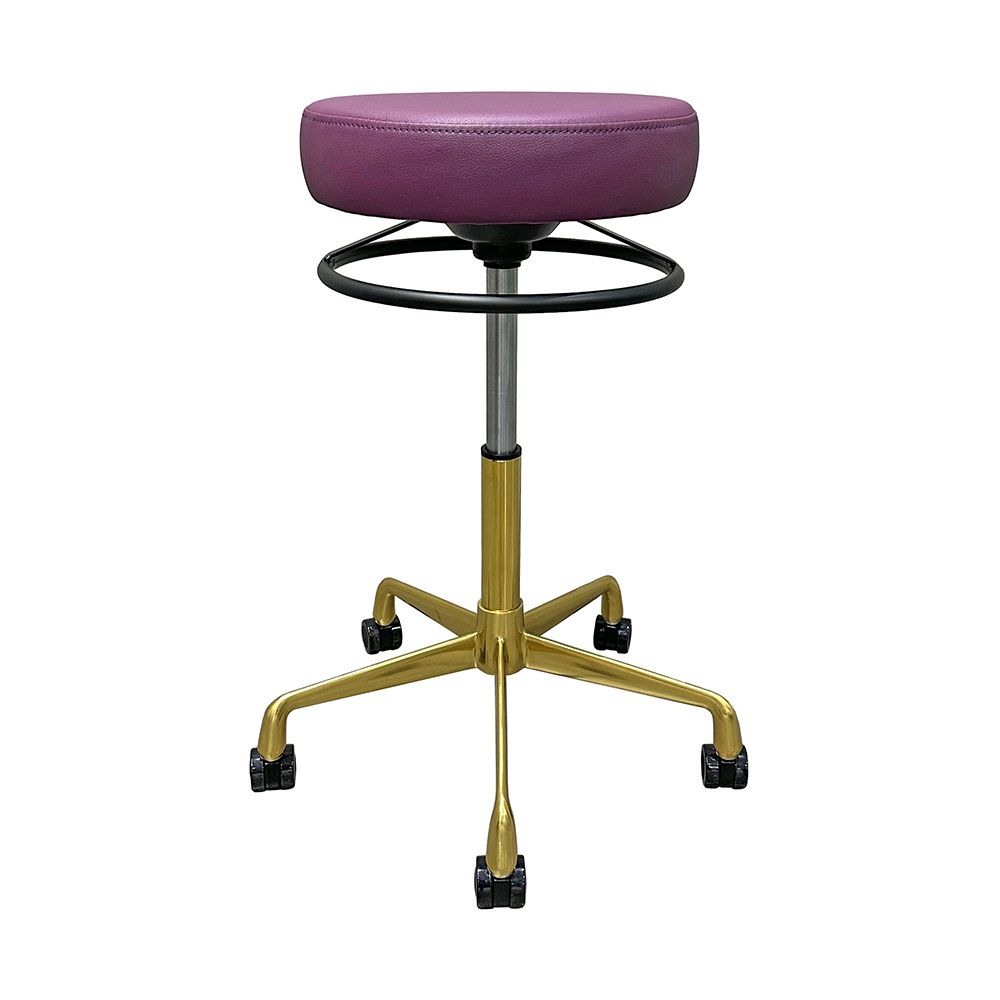 Factory price professional customized commercial luxury design 360 degree press lift aluminum base bar stool chair