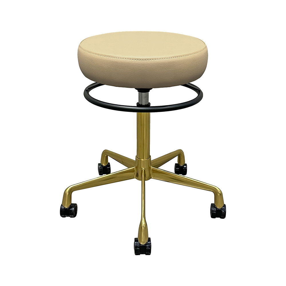 Factory price professional customized commercial luxury design 360 degree press lift aluminum base bar stool chair