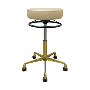 Factory price professional customized commercial luxury design 360 degree press lift aluminum base bar stool chair