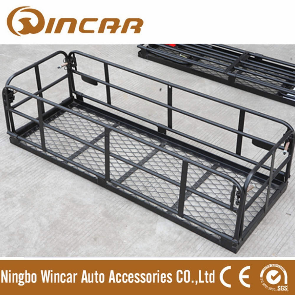 Foldable Hitch Cargo Carrier Mounted Basket Luggage Rack with 2