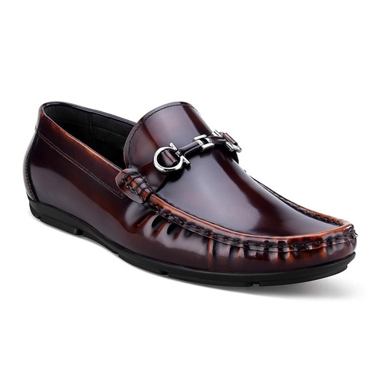 2023 Casual Driver Shoe Mens Leather Loafer Shoes China Factory Wholesale Cheap Men Genuine Leather Cow Leather Rubber