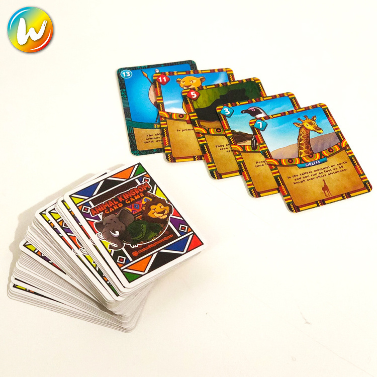 Factory Custom Luxury Logo Premium Design Fancy Recyclable Kraft Paper Printing coated paper Card Game With Box