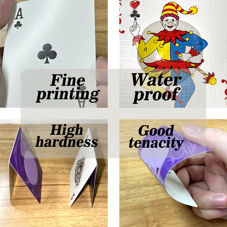 Yimi printing waterproof linen deck plastic Poker Paper blank marked sublimation Playing Cards