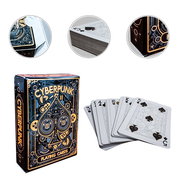 Yimi paper Free Sample Classic Black Core poker card game Playing Card custom logo with custom printing