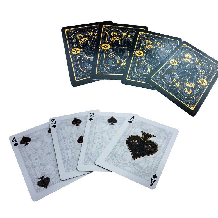 Yimi paper Free Sample Classic Black Core poker card game Playing Card custom logo with custom printing