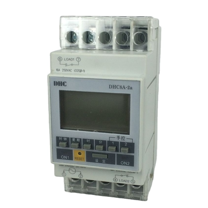 DHC8A-2A Twin Weekly Programmable Digital Electronic Timer Switch