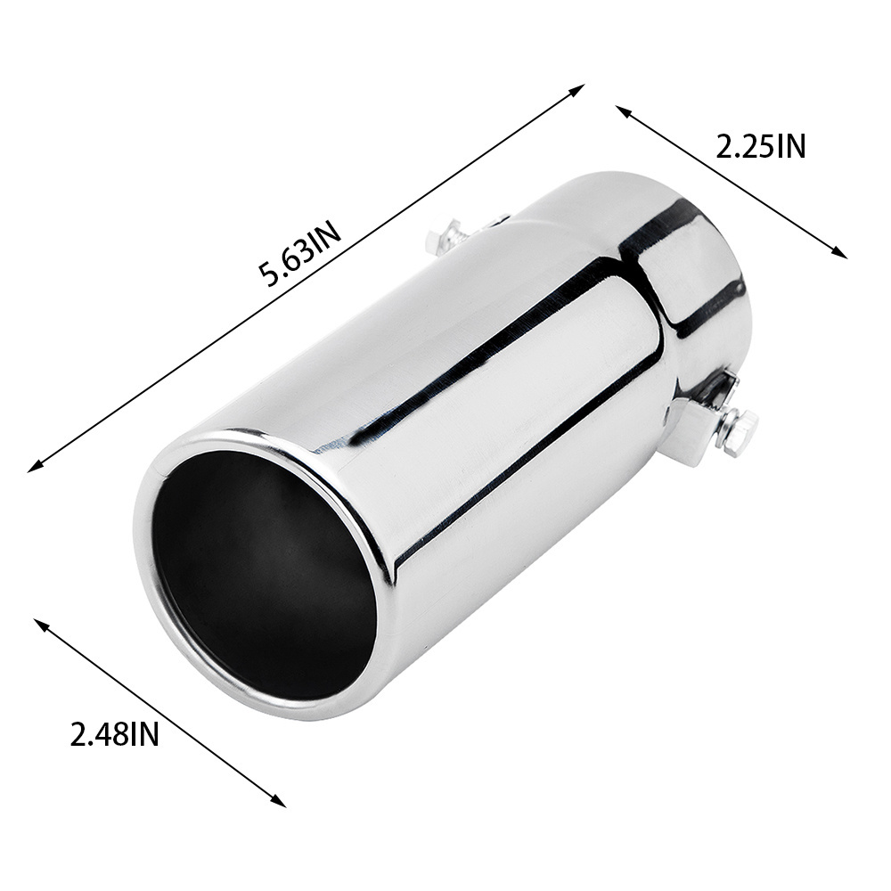 Hot car exhaust muffler modified general tail throat diameter 58mm stainless steel muffler tail tip modified tail throat