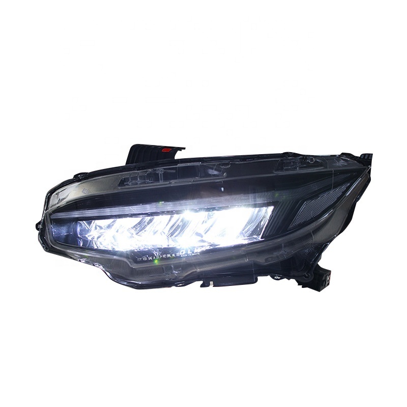 Headlight For HONDA Civic 2016 2017 2018 2019 2020 2021  Colorful flowing Front Lamp Assembly  DRL Parking Turning Signal LED He