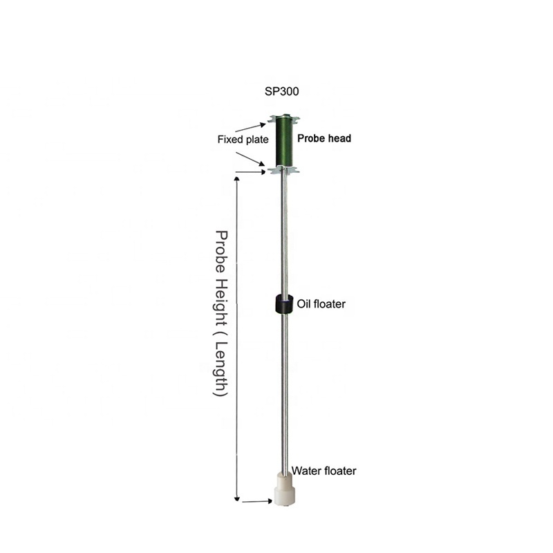 Gas station fuel tank gauge magnetostrictive probe float