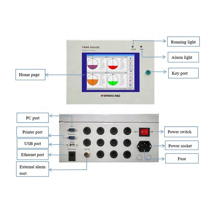 Automated tank gauge smart console magnetostrictive probe for gas station