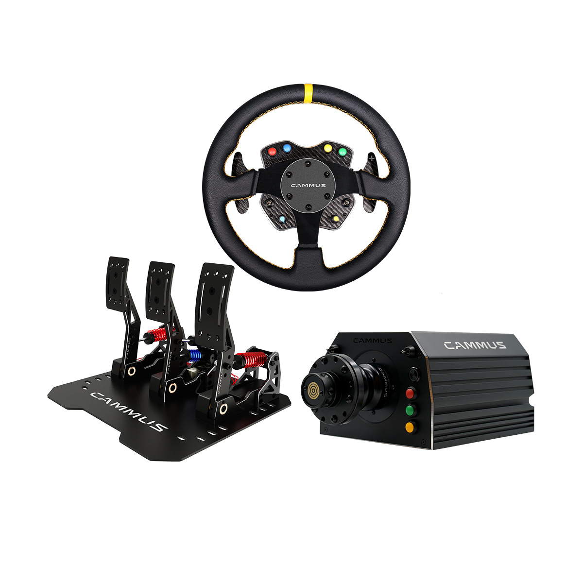 CAMMUS Sim Racing Driving Simulator Direct Drive Gaming Steering Wheel and Pedal for PC Game